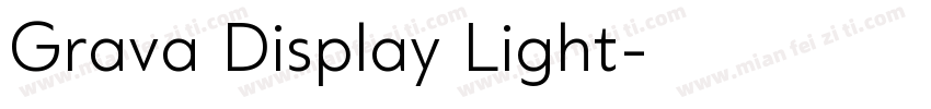 Grava Display Light字体转换